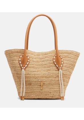 Christian Louboutin Venus raffia tote bag