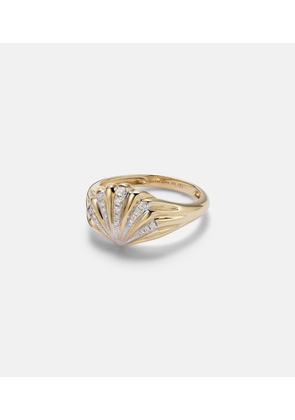 Yvonne Leon Baby Chevaliere 9kt ring with diamonds