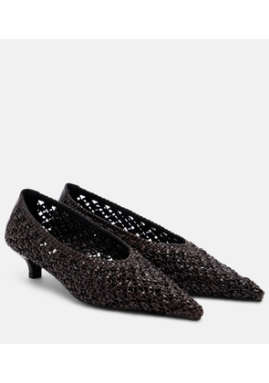 Toteme Sharp woven leather pumps