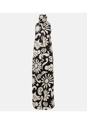 Cala de la Cruz Oliviera printed halterneck maxi dress
