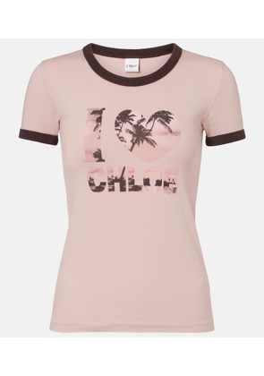 Chloe Printed cotton T-shirt