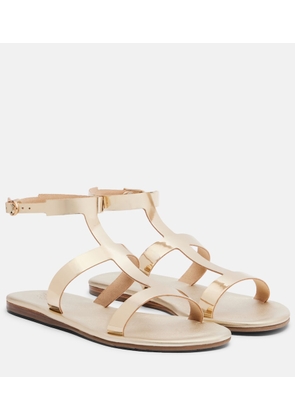 Ancient Greek Sandals Fedra metallic leather gladiator sandals