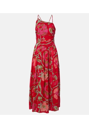 Velvet Cosima floral cotton midi dress