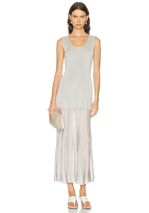 House of Dagmar Fluid Knit Dress in Silver - Metallic Silver. Size M (also in XS).
