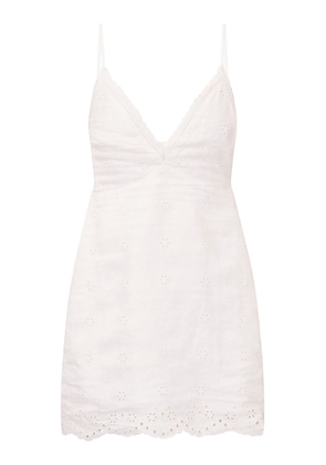 LoveShackFancy Becklyn Eyelet Linen Dress - Moda Operandi