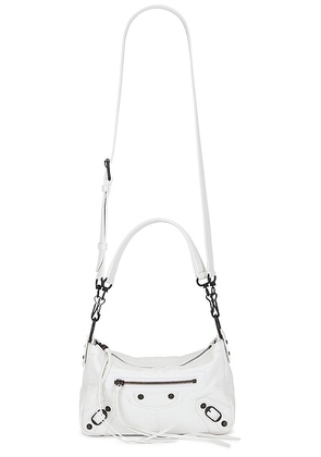 Balenciaga Le City Mini Moto Bag in Optic White - White. Size all.