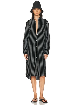 Toteme Striped Summer Tunic in Black & White - Black & White. Size 34 (also in 32, 38, 40, 42).