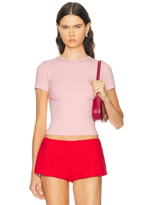 Fleur du mal Organic Cotton T-Shirt in Pink Lady - Pink. Size L (also in XS, S, M).