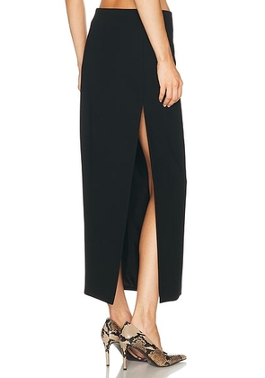 KHAITE Lyle Skirt in Black - Black. Size 2 (also in 4, 6).
