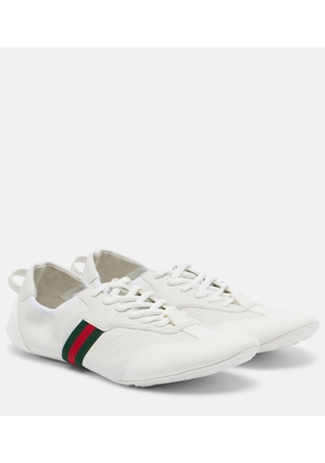 Gucci Flex suede-trimmed leather sneakers