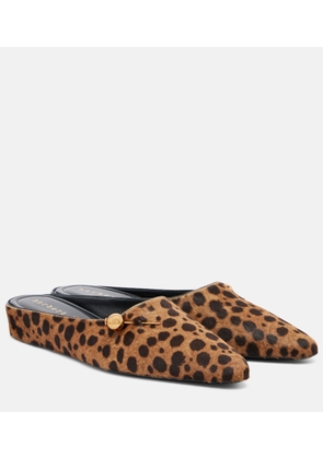 Herbert Levine Sleep On It cheetah-print calf hair mules