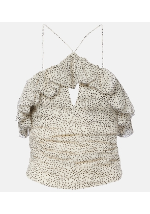Marant Etoile Djimia halterneck cotton-blend top
