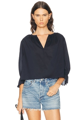 FRAME The Poet Blouse in Navy - Navy. Size XS (also in L, M, S).