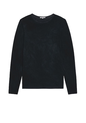 COTTON CITIZEN Classic Crew Long Sleeve Tee in Vintage Black - Black. Size S (also in ).