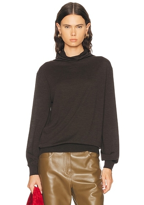 KHAITE Annette Sweater in Espresso - Brown. Size L (also in M, S, XS).