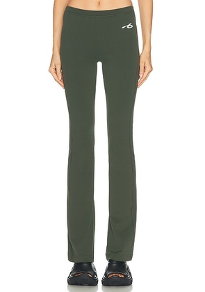 Balenciaga Flared Legging in Khaki & Lime - Green. Size XS (also in S, M, L).