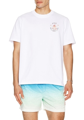 Casablanca Classic T-Shirt in Casaway - White. Size XXL/2X (also in L, M, S, XL/1X).