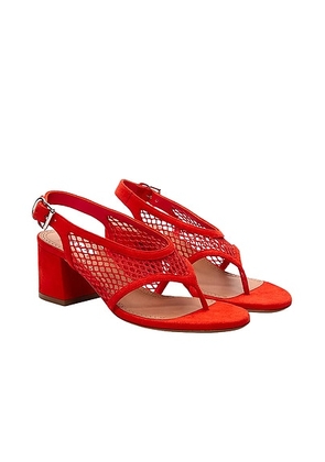 ALAÏA Fishnet Sandal in Orange Vif - Orange. Size 39 (also in 36, 40, 38, 41, 37).