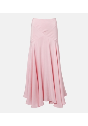 Rodarte Silk crepe midi skirt