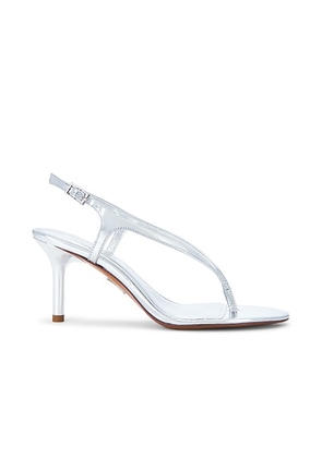Retrofete Klotilde Slingback Sandal in Silver - Metallic Silver. Size 39 (also in 36, 37.5, 38, 38.5, 39.5).