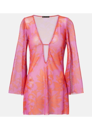 ViX Paula Hermanny Lidi floral sheer beach dress