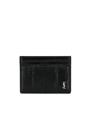 Saint Laurent Credit Card Case in Nero - Black. Size all.