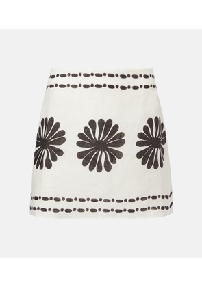 Cala de la Cruz Eve floral linen miniskirt