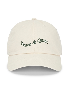 Museum of Peace and Quiet Wordmark Tye Dye Dad Hat in Bone - White. Size all.