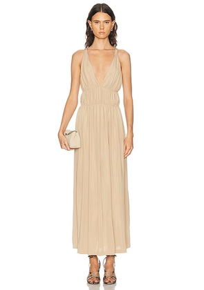 TOVE Ouida Dress in Sand - Beige. Size 38 (also in 36, 40, 42).