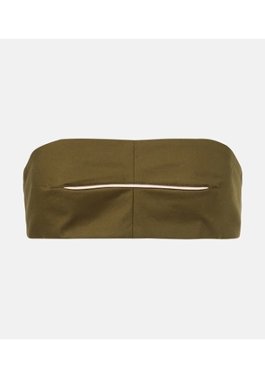 Adriana Degreas Cotton-blend bandeau top