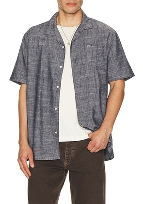 Barbour Bowston Linen Blend Summer Shirt in Dark Navy - Blue. Size XL/1X (also in S, M, L).