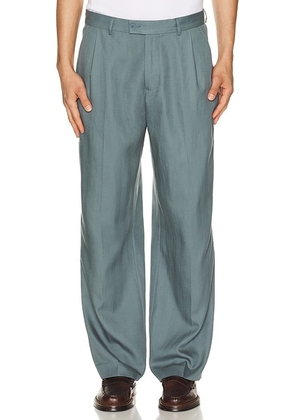 Percival Straight Leg Trousers in Slate Blue - Blue. Size 36 (also in 30, 34).