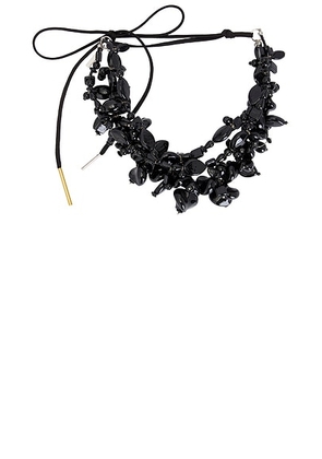 Dries Van Noten Layered Beaded Necklace in Black - Black. Size all.