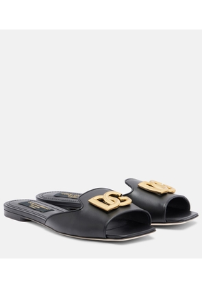 Dolce&Gabbana Abaya DG leather mules