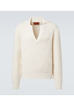 Missoni Zigzag wool-blend polo sweater