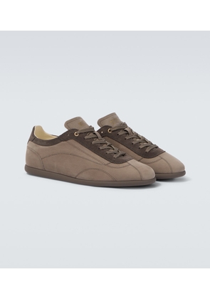 Brunello Cucinelli Suede-trimmed leather sneakers