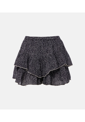 Marant Etoile Jocadia polka-dot ruffled cotton shorts