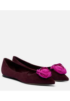 Roger Vivier Rose Vivier suede ballet flats