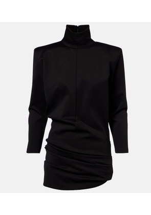 The Attico Draped turtleneck jersey minidress