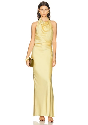 SIMKHAI Reannon Gown in Golden Haze - Yellow. Size 4 (also in 2, 6, 8).