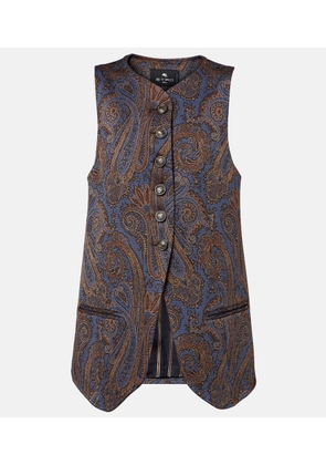 Etro Paisley jacquard vest