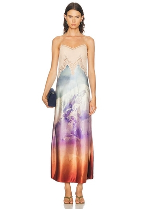 Gabriela Hearst Adolphine Dress in Mountain - Blue,Purple. Size 38 (also in 40).