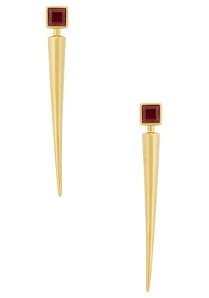 Jil Sander Spike Earrings in Gold - Metallic Gold. Size all.