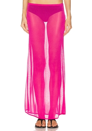 LESET Jack Midi Skirt in Amaranth - Pink. Size L (also in M, S).