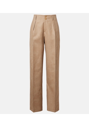 Etro Wool jacquard straight pants