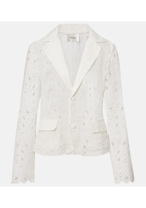 Frame Paisley broderie anglaise cotton blazer