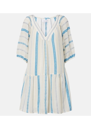 Velvet Selita tiered cotton jacquard minidress