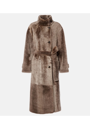 Brunello Cucinelli Shearling wrap coat
