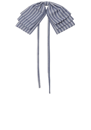 Gohar World Bow Napkin Holders in Blue Shirt Stripe - Blue. Size all.