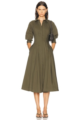 SIMKHAI Jazz Dress in Sea Turtle - Olive. Size XS (also in L, S).